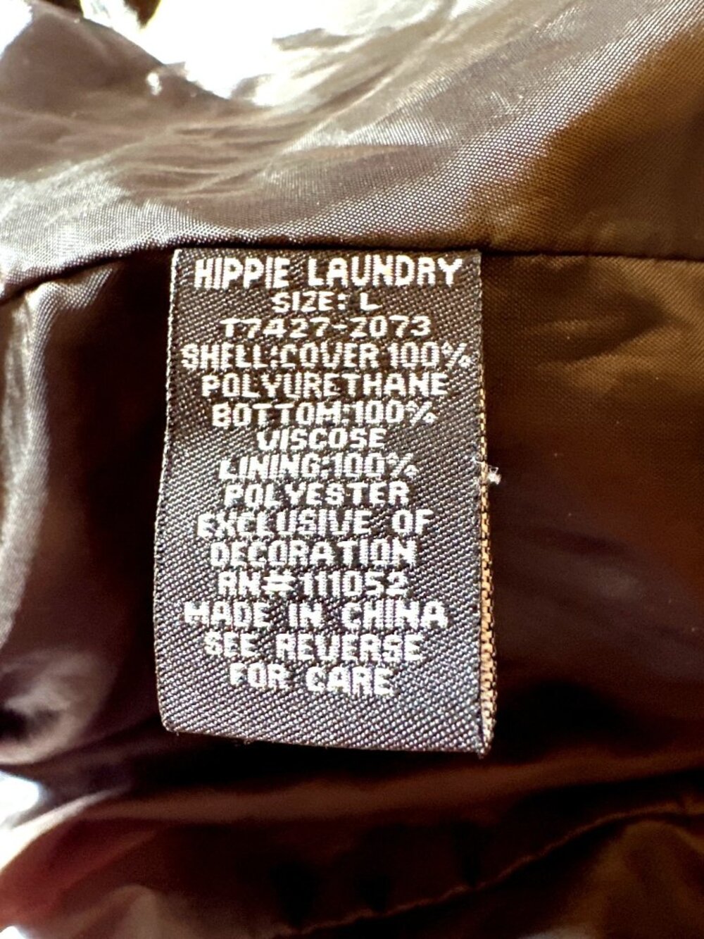Hippie Laundry Large Black Faux Leather Moto Jacket Floral Embroidered Boho Edgy - Picture 5 of 15